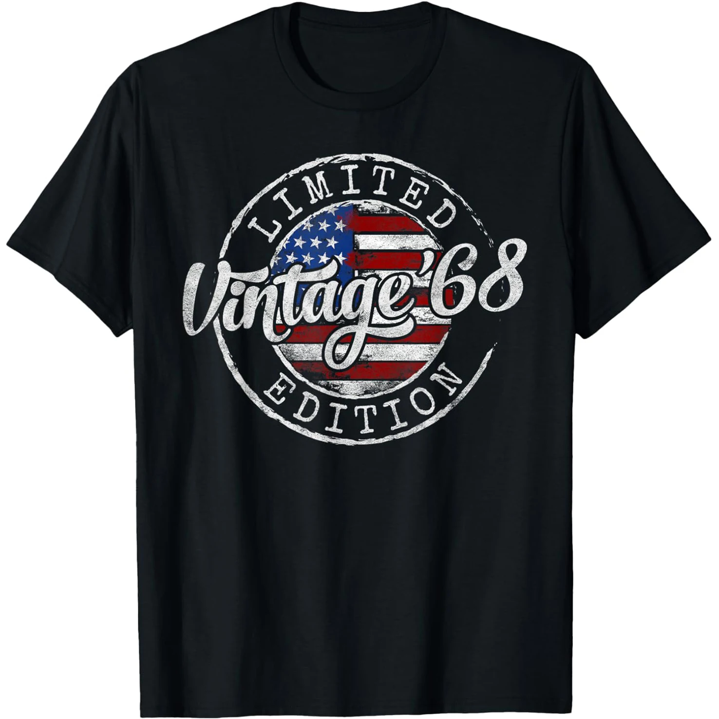 Vintage 1968 Geschenke zum 58. Geburtstag für Männer und Frauen, 58-jährige T-Shirts, Baumwoll-Humor-T-Shirt, kurzärmelig, Unisex, lockere Kleidung