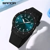 SANDA 9075 Casual Students Quartz Watches Simple Waterproof Silicone Strap Luminous Fashion Girl Boy Wristwatch reloj para niños 1
