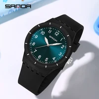 SANDA 9075 Casual Students Quartz Watches Simple Waterproof Silicone Strap Luminous Fashion Girl Boy Wristwatch reloj para niños 1