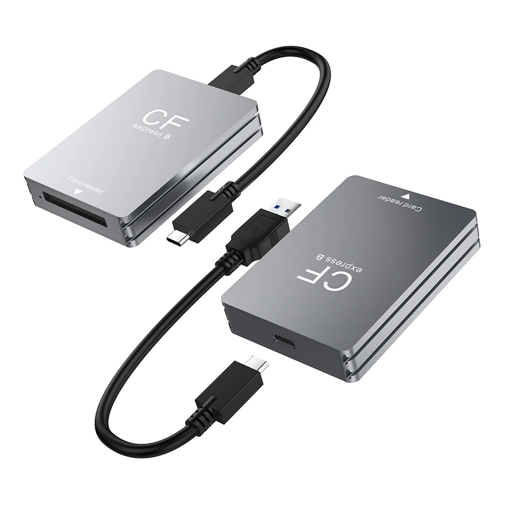 CFexpress Type B 카드 리더기 USB 3.2 10Gbps(USB C-USB C/A 케이블 포함) SLR용 안드로이드/Windows/OS 지원
