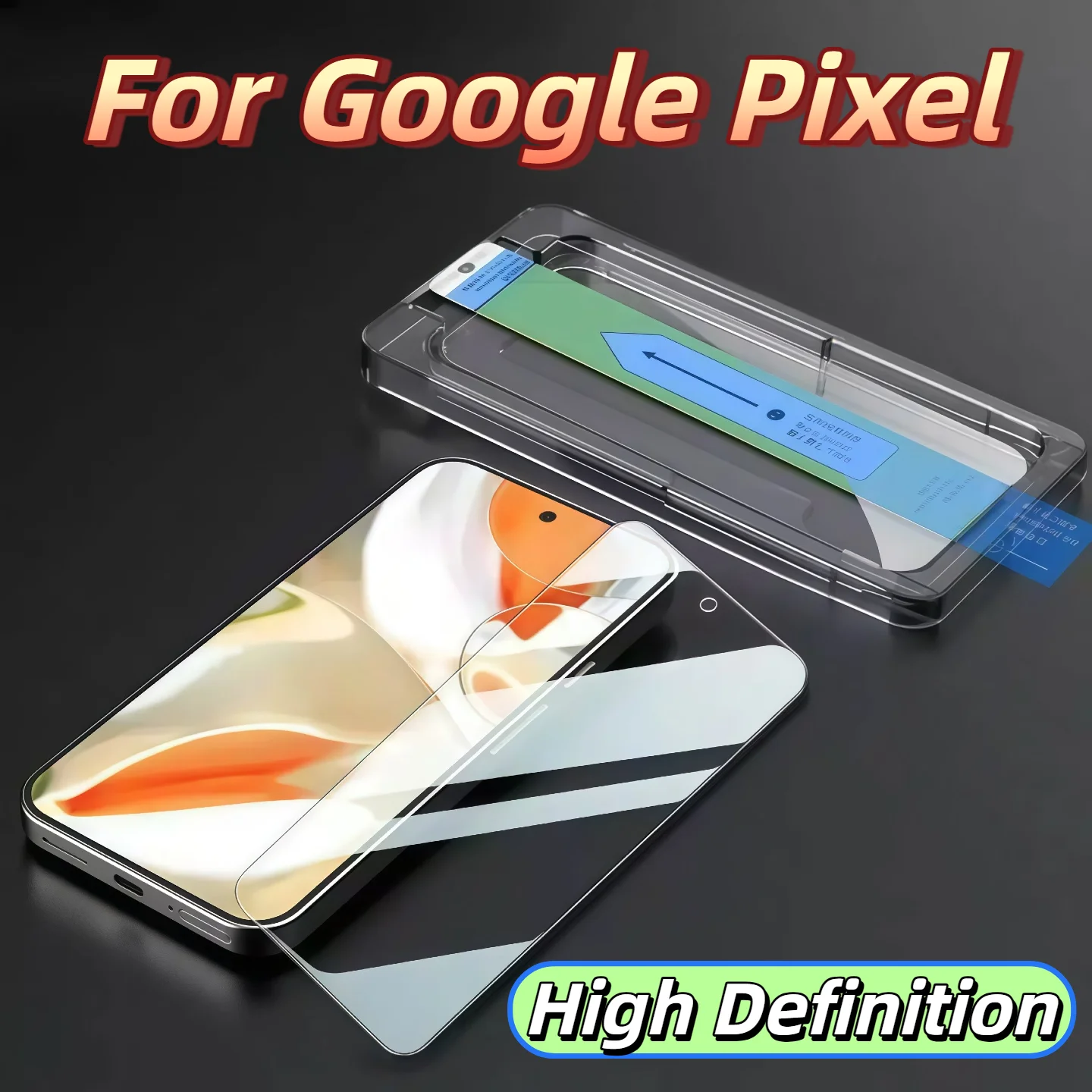 Premium Tempered Glass Screen Protector with Easy Install and Auto-Dust Removal Kit