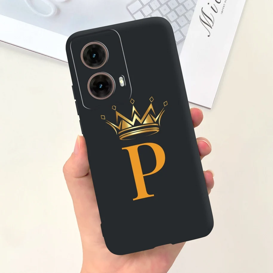 Luxury Initial Letters Soft Silicone Protective Case - Shockproof Bumper Cover