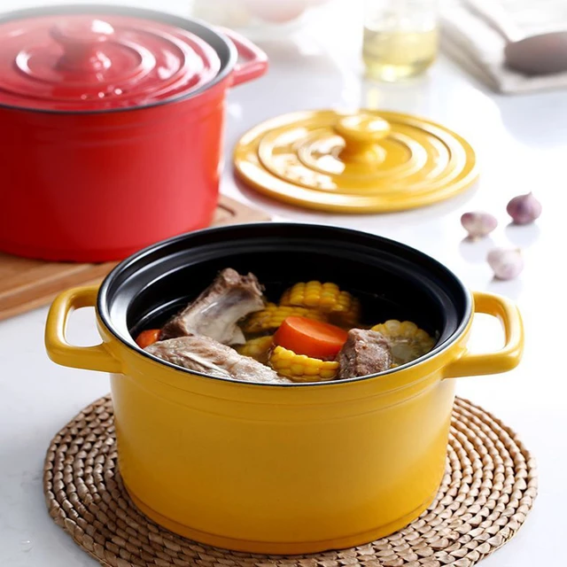 Casserole Stew Pot Ceramic Cookware Soup Cooking Pots Gas Stove High  Temperature Resistant Non-stick Pans For Kitchen - AliExpress