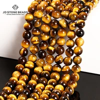 Wholesale Natural Yellow Tiger Eye Stone Bead Loose Spacer 4 6 8 10 12mm For Jewelry Making Diy Necklace Bracelet Accessoy 1