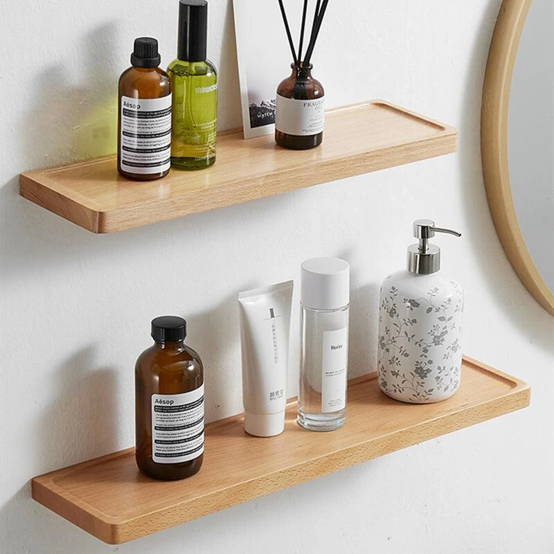 Beech 2050cm Bathroom Shelf Wallmounted Toilet Shampoo Shelf Shower