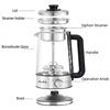 1.3L Electric Kettle Automatic Steam Spray Teapot with Filter Multifunctional Glass Teapots Thermo Pot Home Boil Water Kettle 6