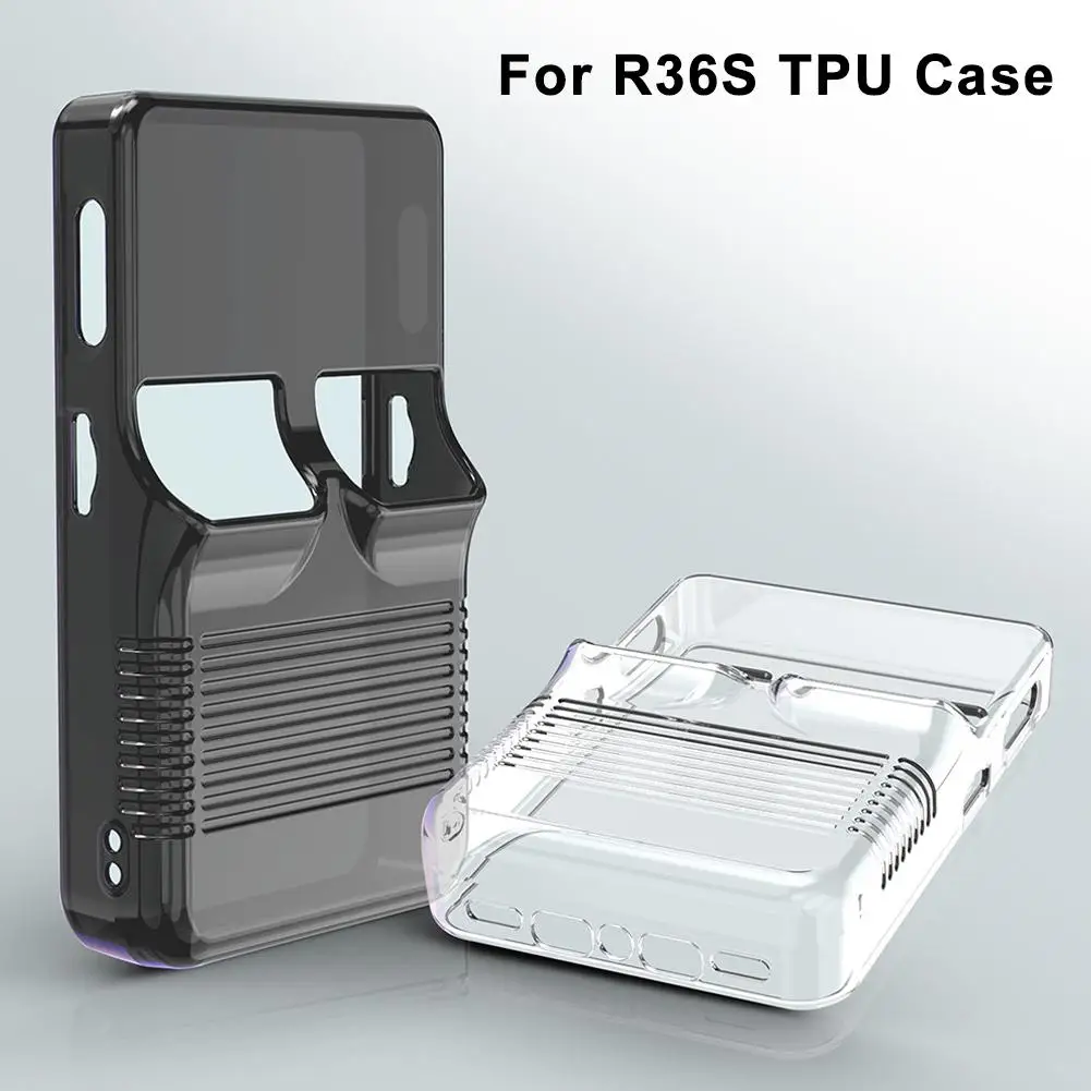 Transparent TPU Protective Case for R36S Handheld Game Console
