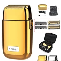 Kemei TX1 Full Metal Electric Shaver for Men Hair Beard Double Foiled Electric Razor Bald Head Finishing Shaving Machine 1