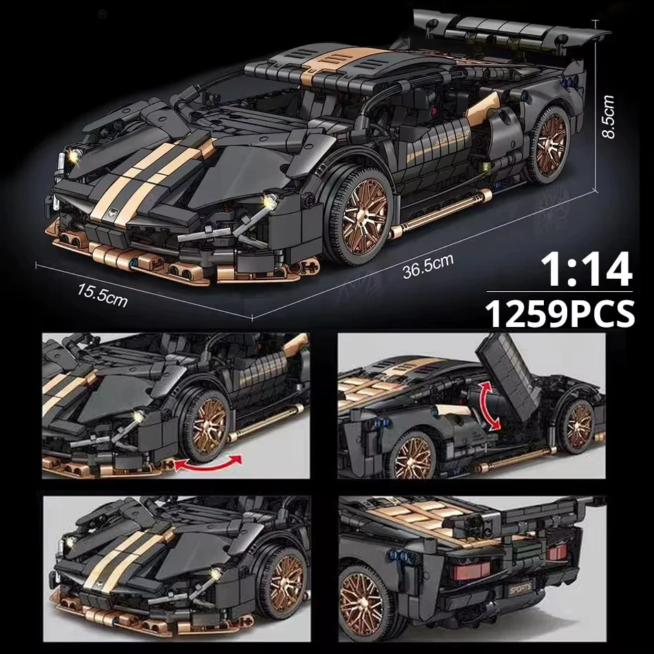 1:14 Scale Sports Car Building Set 1