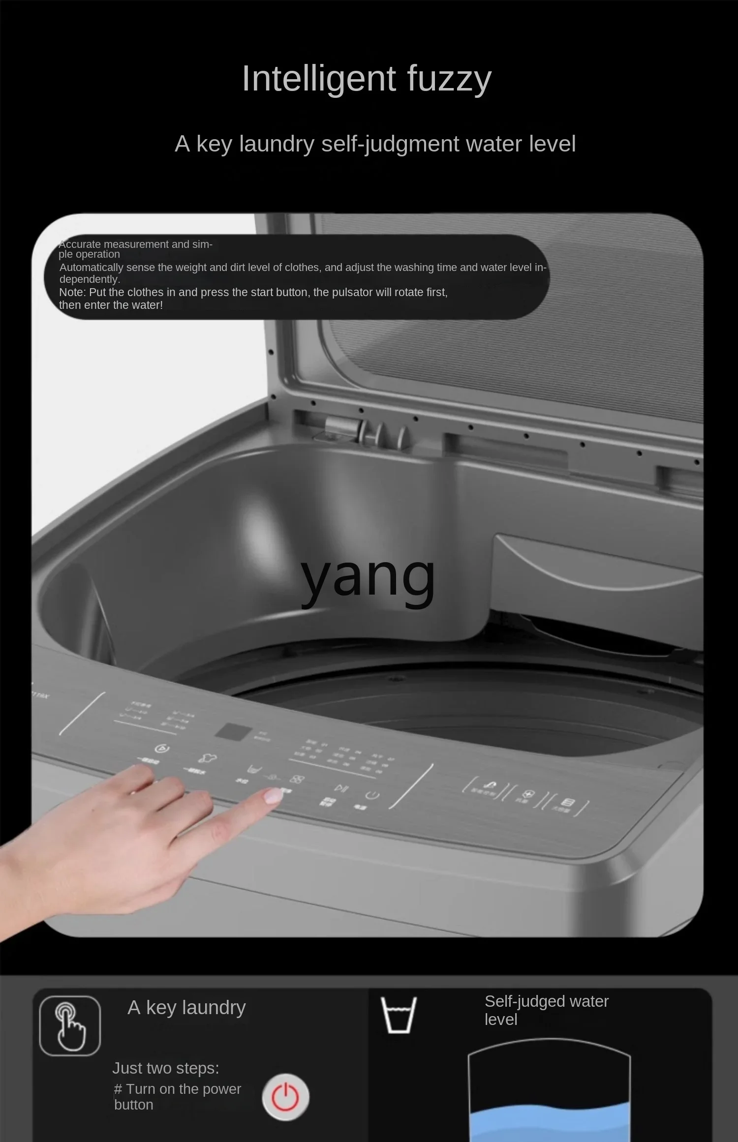 L'm'm Washing Machine Automatic Home Use and Commercial Use Clothes Measuring Water Inlet Self-Cleaning Tube Air Drying 5