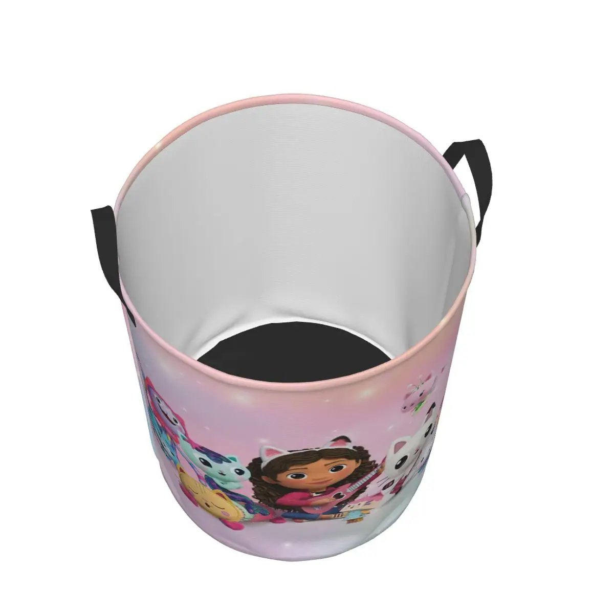 Custom Gabbys Mercat Cats Laundry Hamper Large Clothes Storage Basket Cartoon Dollhouse Toy Bin Organizer for Boy Girl 3