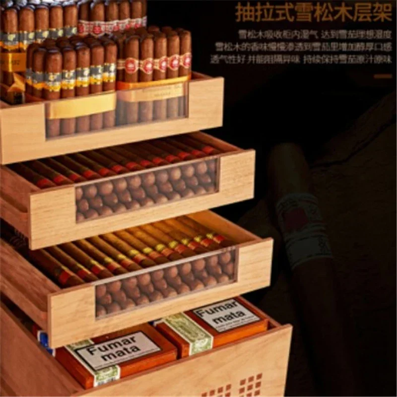 78L/65L BX-78H humidor Constant temperature humidity cigar storage cabinet humidity refrigerated crisper cabinet classic black 4