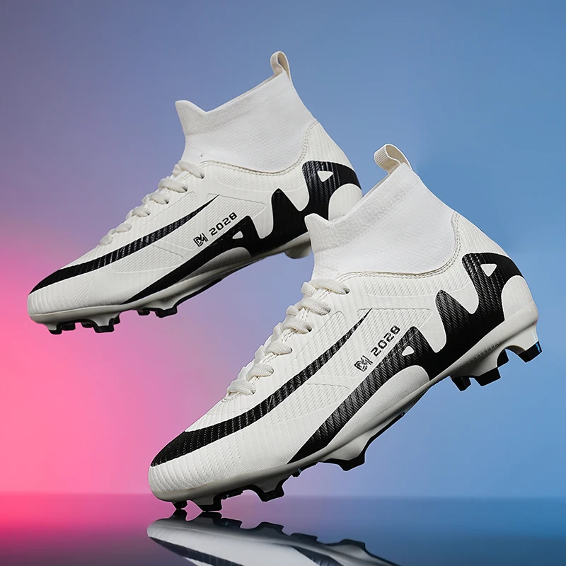 Hot Sale Football Boots Kids High Top TF/AG Soccer Shoes Boys - Main Image