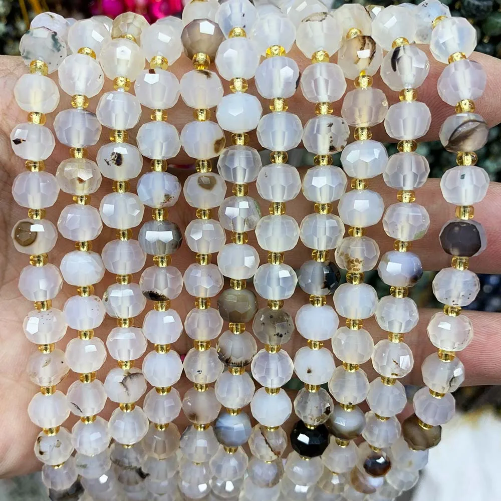 Natürliche Amazonit-Abacus-Perlen, 6 x 8 mm, poliertes Tigerauge, Abstandshalter, Perlen für DIY-Herstellung von Schmuck, Zubehör, Armband, Halskette – Detail 30