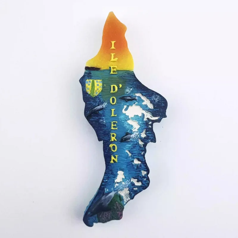 Fridge Magnets France &icirc;le d'Ol&eacute;ron Guadeloupe C&ocirc;te-d'Azur Corse Bretagne Martinique Travelling Souvenirs Stickers Gifts Magnetic Fridge Magnets Magnetic Sticker Magnetic Fridge Stickers Refrigerator Decor