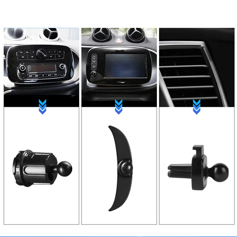 Car Phone Holder Base GPS Navigation Support Bracket For Mercedes Smart 450 451 453 Fortwo Forfour Car Accessories Interior phone holder mobile phone holder