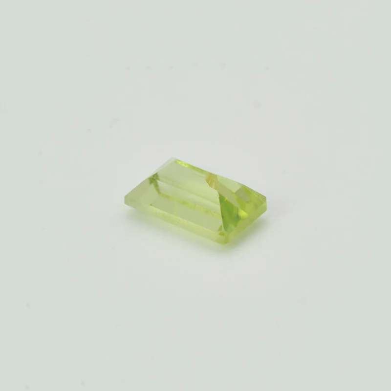 5pcs/lot Natural Stone Green Peridot Facet Rectangle Step cut 5x7mm-7x9mm Eye Clean Semi-precious Gemstone For Jewelry