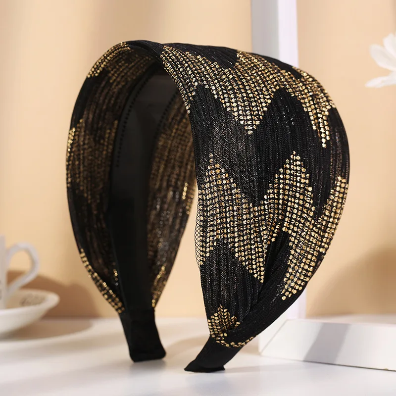 New Lace Headband Wide-Brimmed Non-Slip Coveropaska Do Wlosow Shiny Breathable Hair Fixer Face Washing Headbands for Women