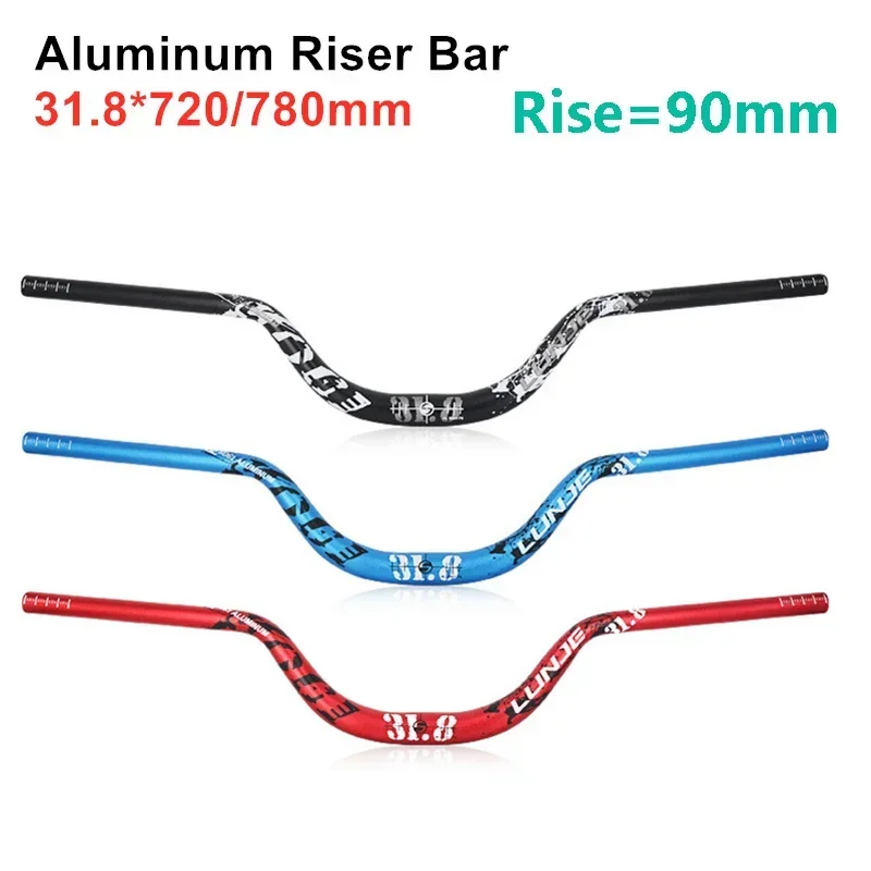 

MTB Bike Riser Handlebar 31.8x720/780mm Aluminum Swallow Handle Bar Rise 90mm Mountain Folding Bicycle Cycling Parts