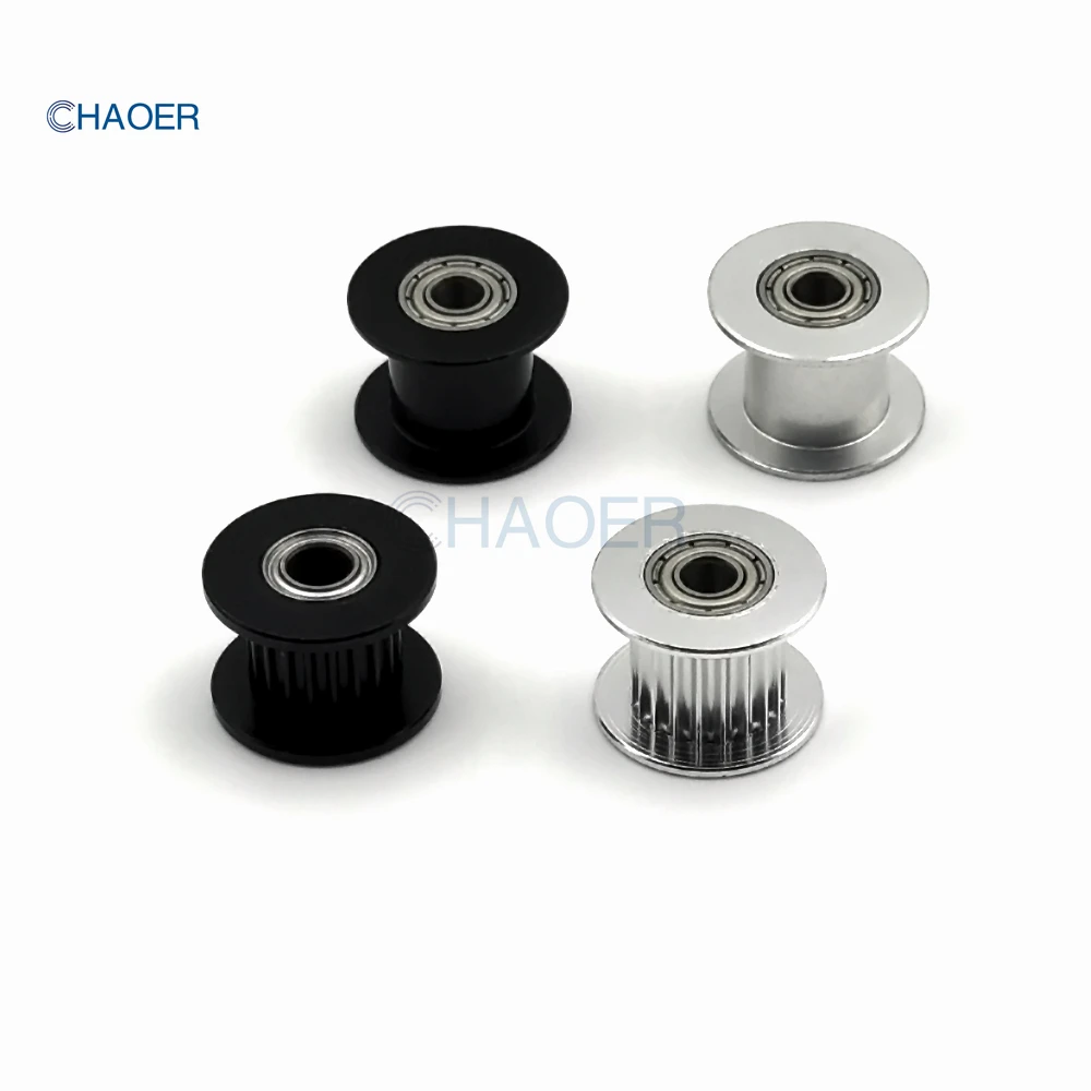 2GT 20 톱니 텐셔너 풀리 보어 3/4/5/6/8mm GT2 오픈 벨트 폭 6/9/10/15mm, 베어링 조정 가이드 아이들러 동기 휠