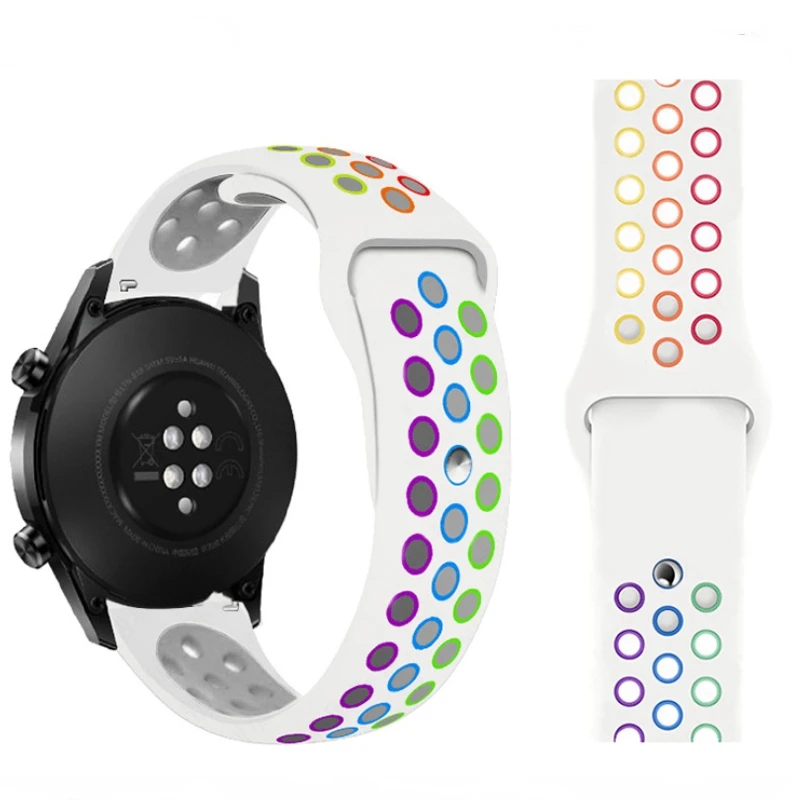 Silicone Strap For Samsung Galaxy Watch 3 4 5 Active 2 Amazfit Gtr Breathable Replacement Wristband For Huawei Watch Gt 2/3 Pro