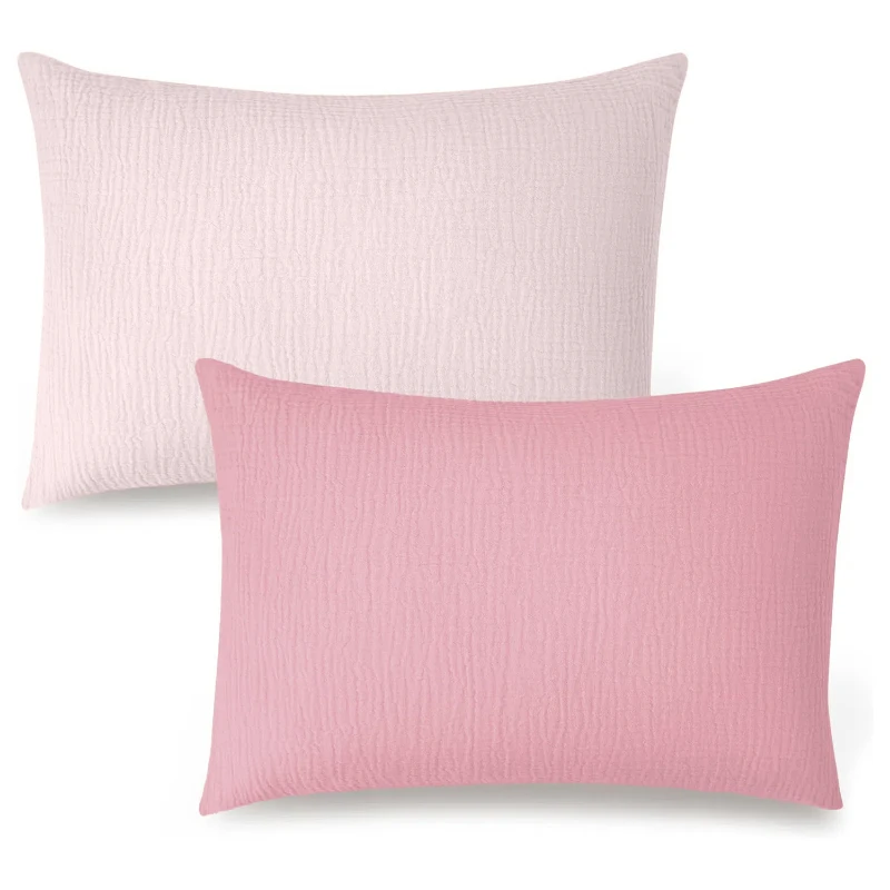Baby Pillowcase Cotton Solid Color Toddler Pillow Case Cover Soft Breathable Travel Pillow Sheets Envelope Closure