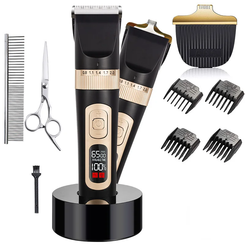 4 Speed Pet Clipper Rechargeable  Grooming and Care Power Display Dogs Cat Hair Cutting Machine Professional Dog Hair Trimmer