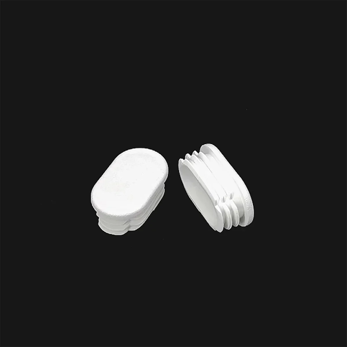Elliptical Plastic Stainless Pipe Plug Rubber Foot Pad Furniture Table And Chair Anti Slip Oval Foot Plug