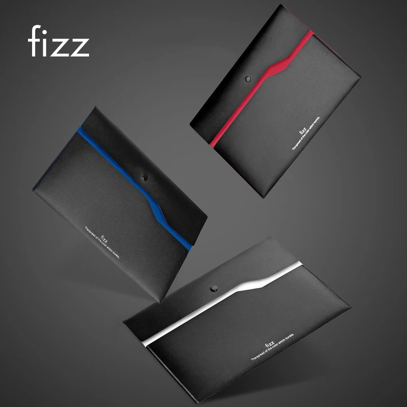 Fizz 문서 가방, 방수 A4 파일 파우치, 6 색 플라스틱 종이 데이터 가방, ..