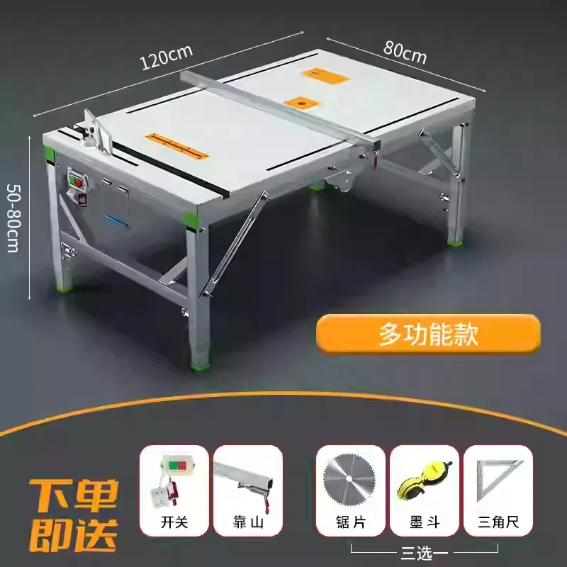 Multifunctional Woodworking Workbench Portable Folding Workbench Woodworking Saw Table Telescopic Removable Manual Tool