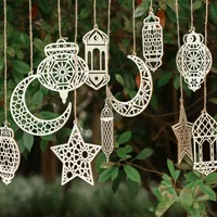 1Pc Retro Ethnic Style Hollow Carved Design Wooden Hanging Decoration Creative Window Porch Garden Shadow Art Decoration 1