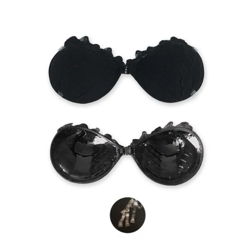 Adhesive Bra - Strapless Sticky Invisible Silicone Bra, With Unique Front  Clip Design, Easy-cleaning & Reusable (a)