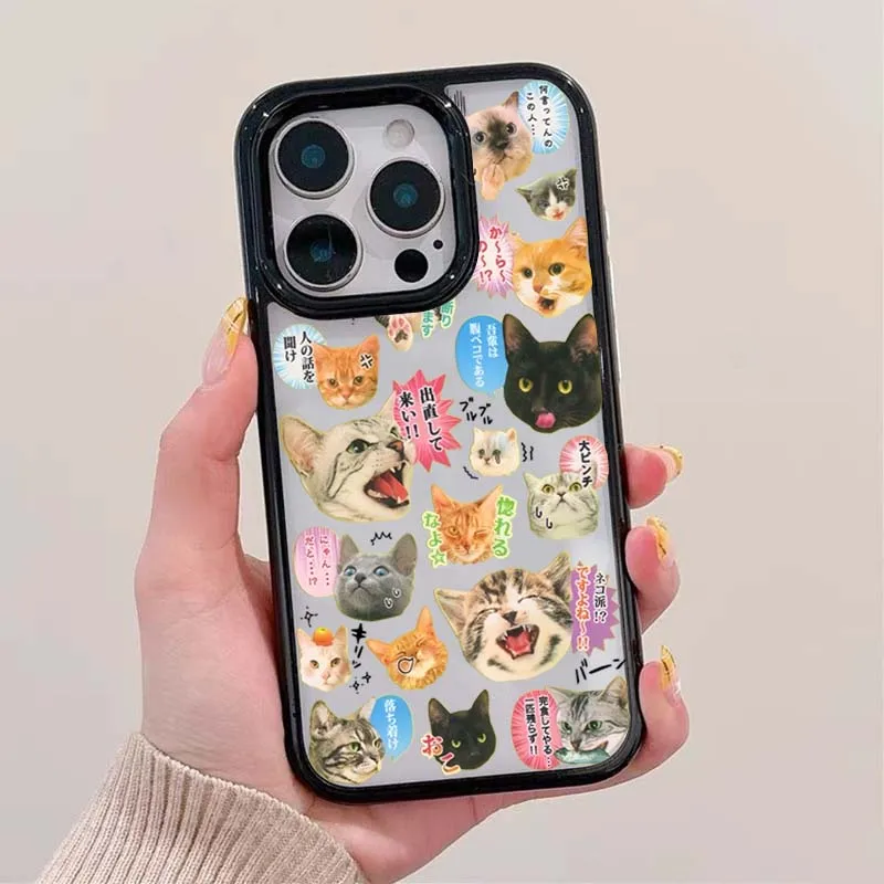 Korean Cute Cat Dog Clear Phone Case Cover