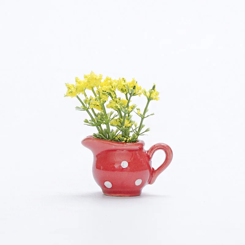 Mini Vase Magnétique Créatif en Céramique 3D, Simulation de Fleur en Pot,  Mignon, Décoratif, Aimant de Réfrigérateur