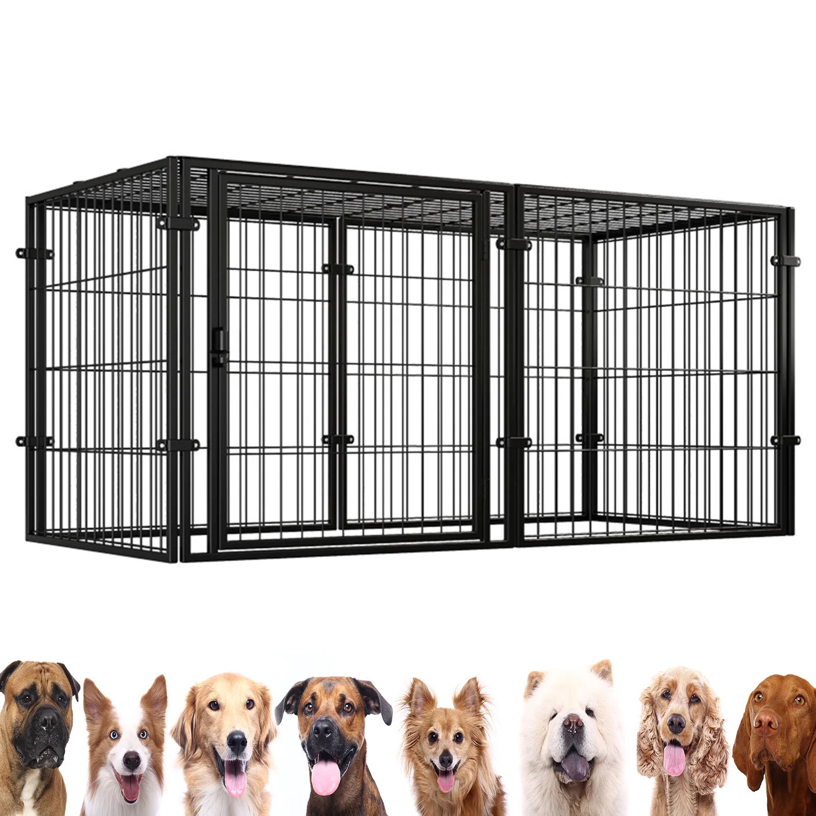 Curated visual reference: Picture Idea: 48 Inch Kennel Cage Easy Assemble Heavy Duty Wire Dog