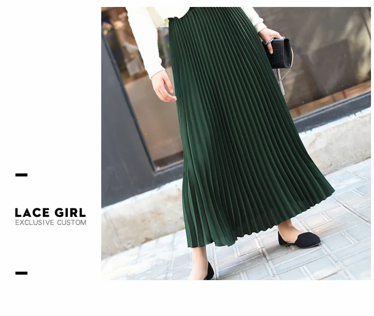 white pleated skirt TINT ERA High Waist Skirt Spring Autumn New Temperament Thin Chiffon Hand-pressed Crepe Pleated Large Swing A-line Skirts Women crop top and skirt