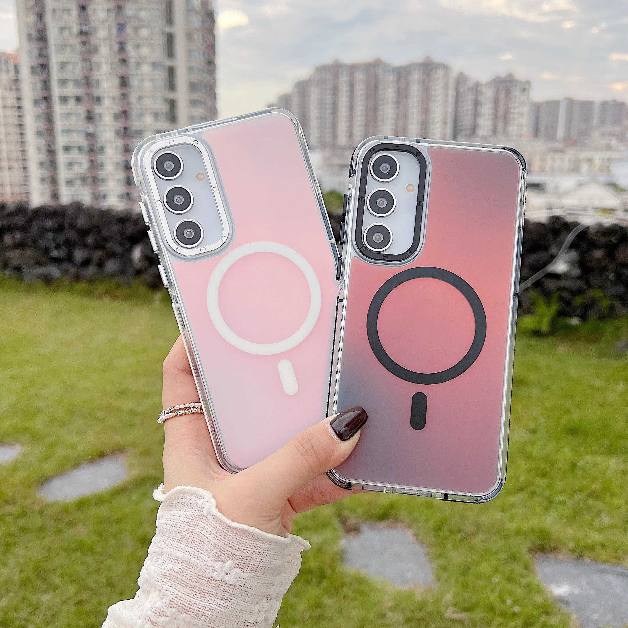 Aurora Magnetic Phone Case with Wireless Charging Capability