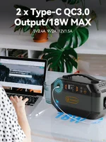 FF Flashfish Solar Generator 288.6Wh Portable Power Station 78000mAh/3.7V Battery AC 230V 330W for Outdoor Camping Power Supply 2