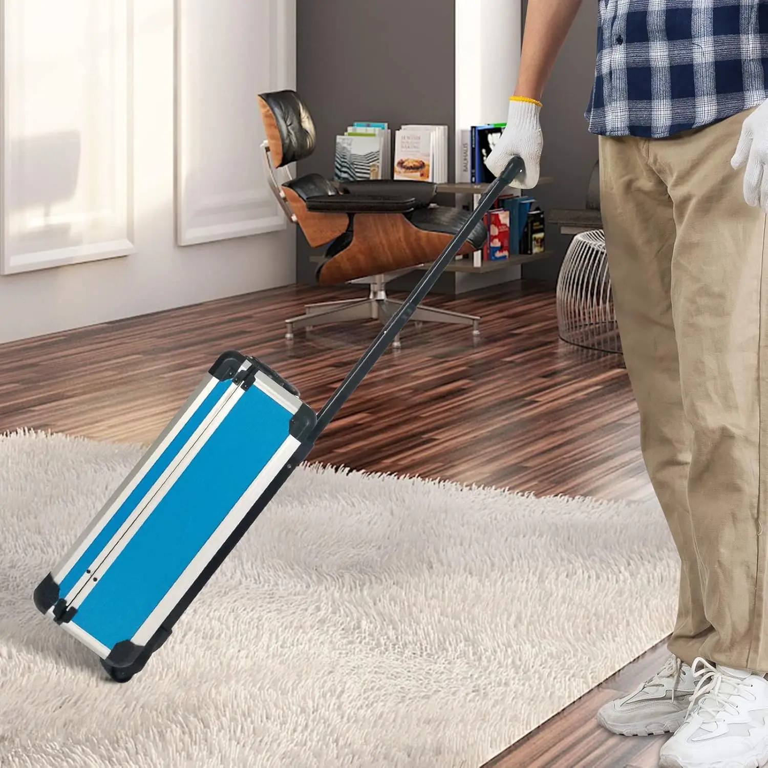 Tool Sets for Men Tool Box with Tools Kit with Rolling Complet Set Household Tool Set Aluminum Trolley 6
