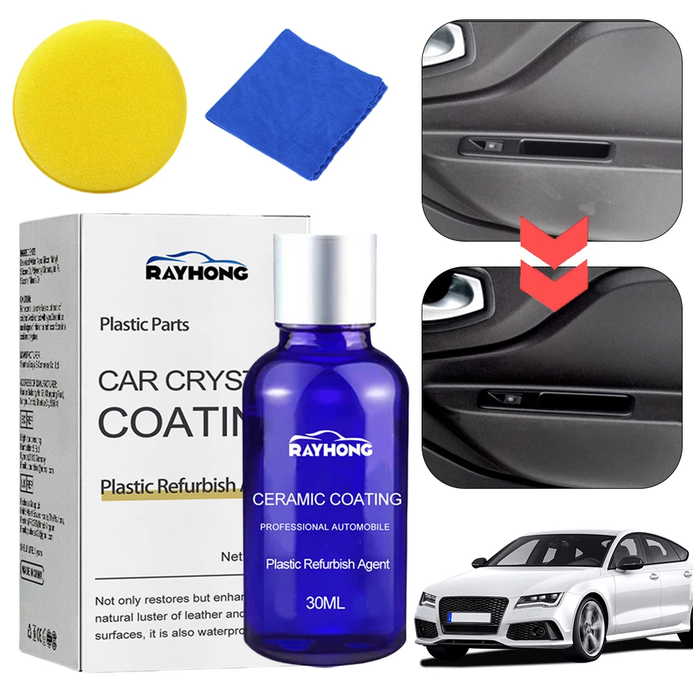 30ml Car Ceramic Coating Plastic Parts Crystal Coating Plastic Refurbishment Ceramic Coating Plastic Parts Refurbish Restoration 2