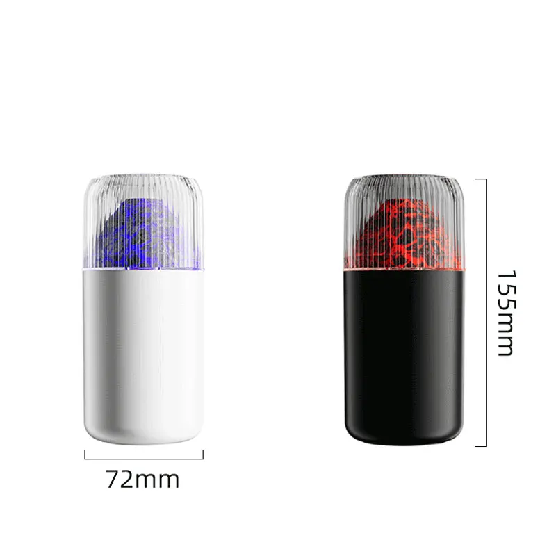 Air Humidifier with Colorful Night Lights Simulation Colorful Flame Volcano usb Power Car Desk Bedroom Humidification