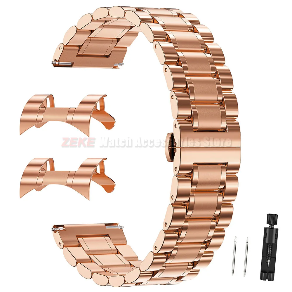 Elegant Solid Stainless Steel Strap for Butterfly Clasp Watch Band