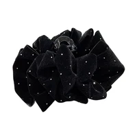 Épingle à Cheveux en Velours Noir et Rouge pour Femme et Fille, Grande Pince à Tête de Princesse, Accessoire de Coiffure, 1 Pièce 5
