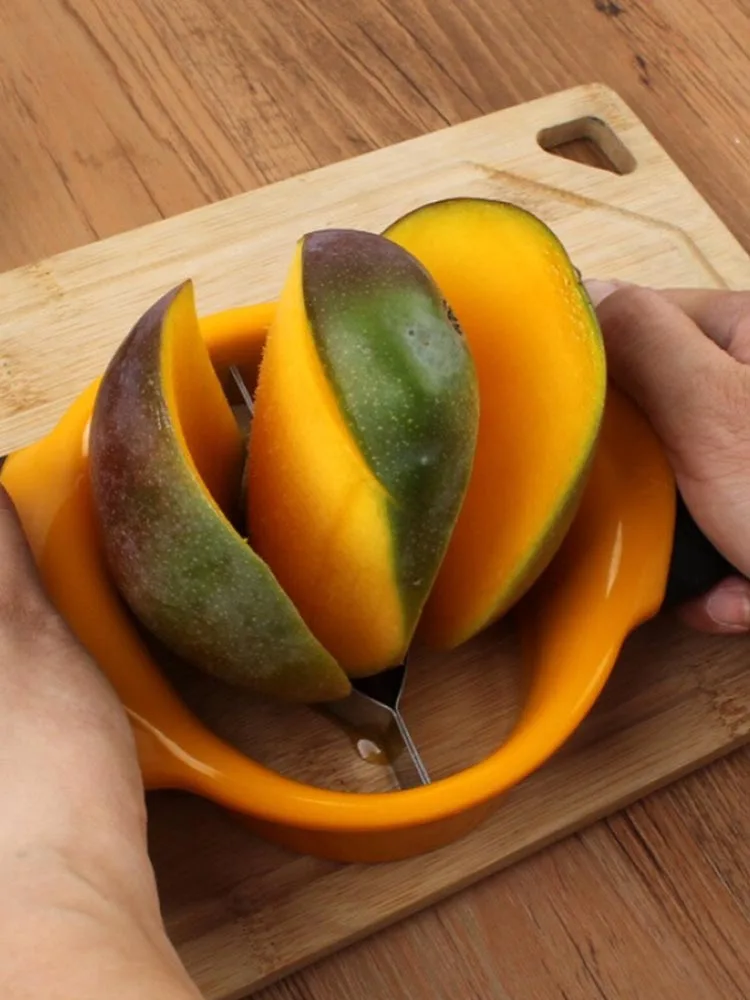 1PC Large Plastic Stainless Steel Mango Cutter Splitters Practical Fruit Divider Corer Cutters Kitchen Tools Accessaries