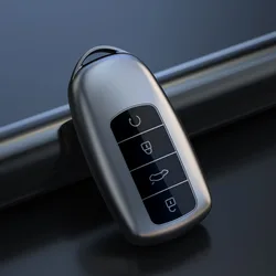 Enhanced Car Key Case Cover - Premium Protector Fob (A grey shell)