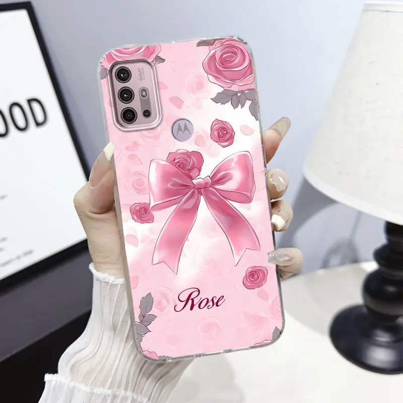 Cartoon Marble Floral Soft Silicone Protective Phone Case Cover