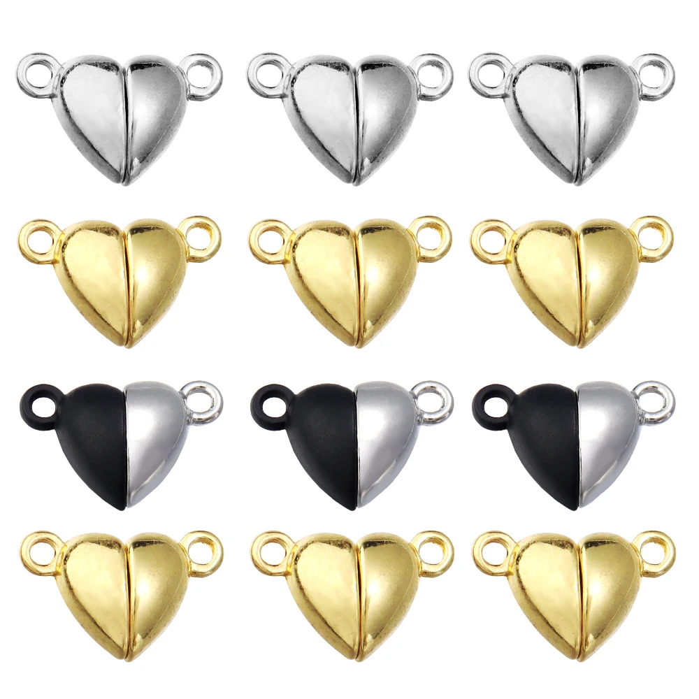

5pcs/Lot Love Heart Shaped Strong Magnetic Clasps for Jewelry Making Magnet End Clasp Connectors DIY Necklace Bracelet Wholesale