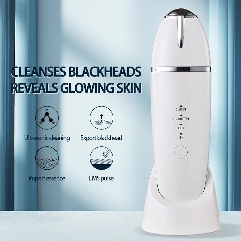 LESEN 24K Facial Cleaning Tool Facial Skin Scrubber Ion Deep Professional Golden Peeling Shovel With Water Tank Exfoliating