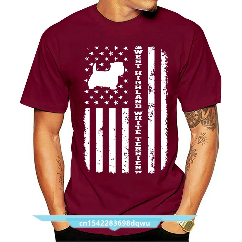

Мужская белая футболка West Highland с принтом, 100% хлопок, европейские размеры, стандартная футболка с изображением солнечного света, Летний стил...