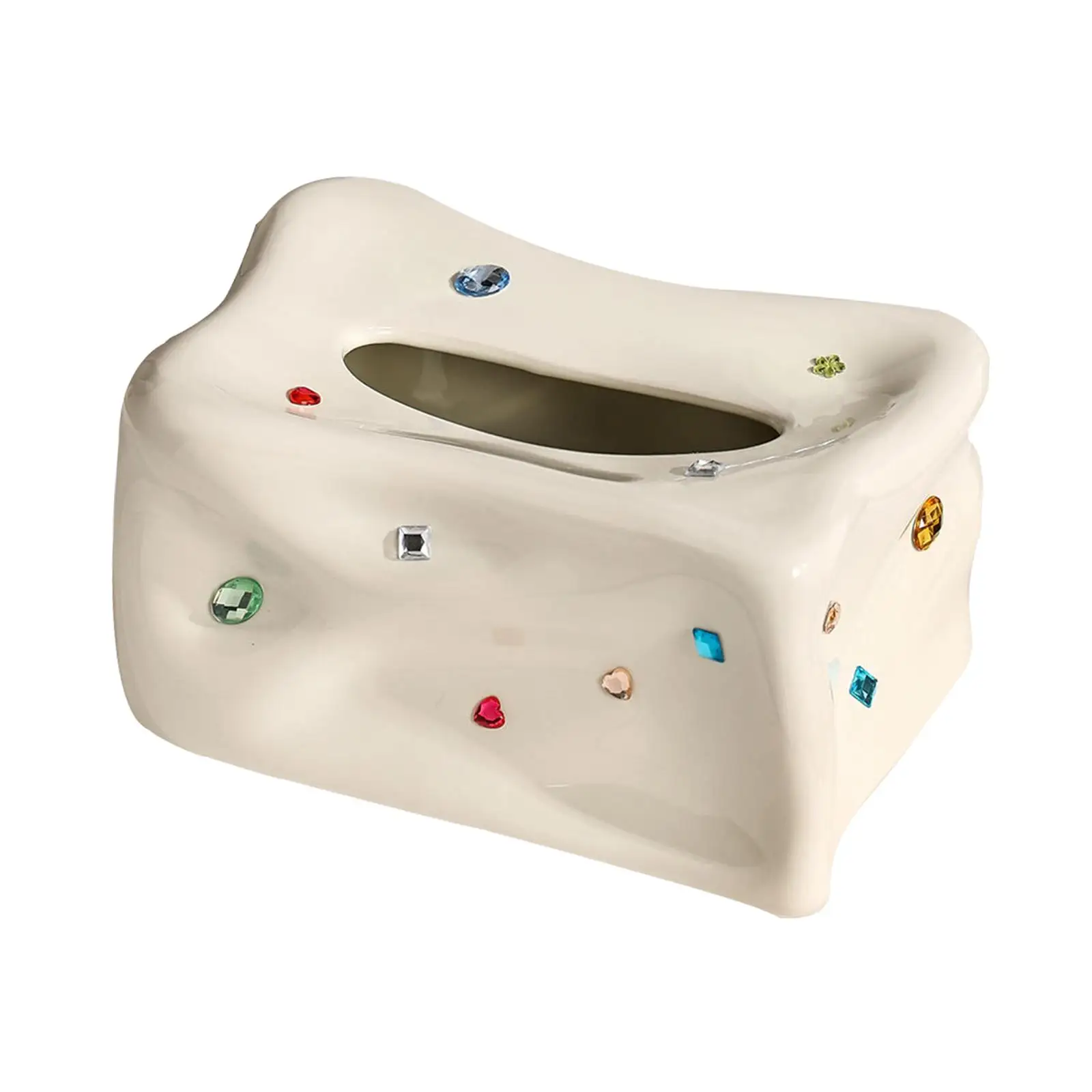 Tissue Box Cover Napkin Dispenser Facial Napkin Box Holder Facial Tissue Holder for Restaurant Desktop Bedroom Toilet Washroom 2